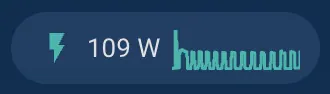 Tag: 109 W with a small graph of the last 24 hours